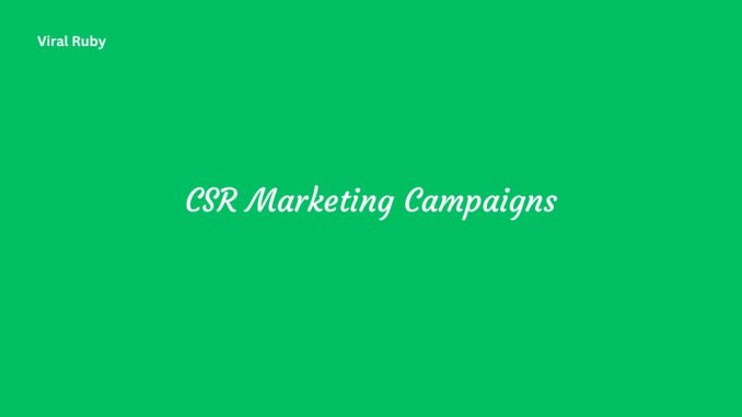 CSR Marketing Campaigns Measuring Integrating and Innovations