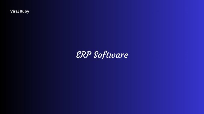ERP Software for Your Business Integration and Customization